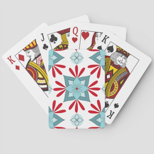 Hope Tile Turquoise Playing Cards Spielkarten (Rückseite)