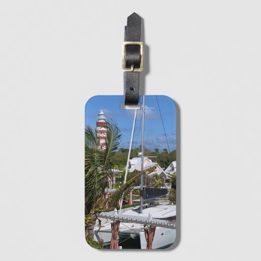 Hope Town Lighthouse Gepäckmarke Gepäckanhänger (Vorderseite Vertikal)