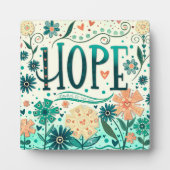 Hope Turquoise Inspiration Hübsch Fotoplatte (Vorderseite)