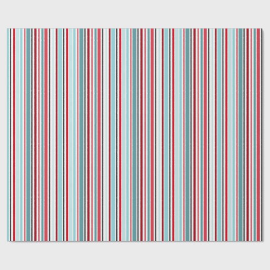 Hope Turquoise Strip Wrapping Paper Geschenkpapier (Flach)