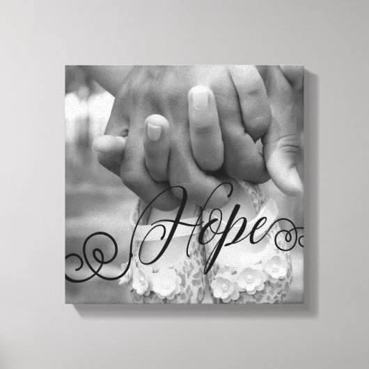 HOPE Typografy Foto Overlay Leinwanddruck (Vorderseite)