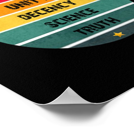 Hope Unity Decency Science Truth Einweihung 2021 Poster (Ecke)