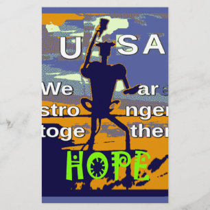 Hope USA Wir sind enger Together Inspiration Briefpapier