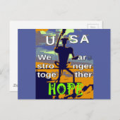 Hope USA Wir sind enger Together Inspiration Postkarte (Vorne/Hinten)