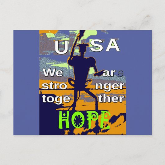 Hope USA Wir sind enger Together Inspiration Postkarte (Vorderseite)