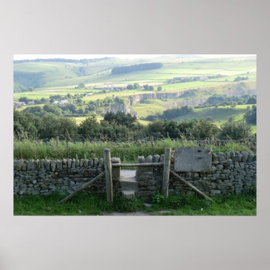 Hope Valley in Derbyshire Dales Poster (Vorne)