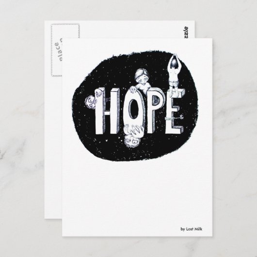 HOPE - variable Hoffnung Postkarte (Vorne/Hinten)