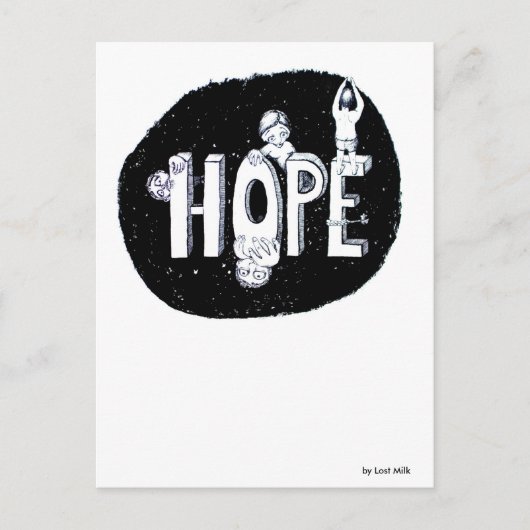 HOPE - variable Hoffnung Postkarte (Vorderseite)
