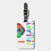 Hope Vote Blue Lovely Reflection Phantastisch Hill Gepäckanhänger (Vorderseite vertikal)