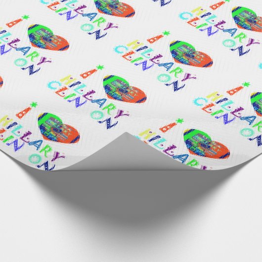 Hope Vote Blue Lovely Reflection Phantastisch Hill Geschenkpapier (Ecke)