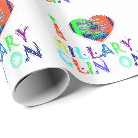 Hope Vote Blue Lovely Reflection Phantastisch Hill Geschenkpapier (Rolleneckpunkt)