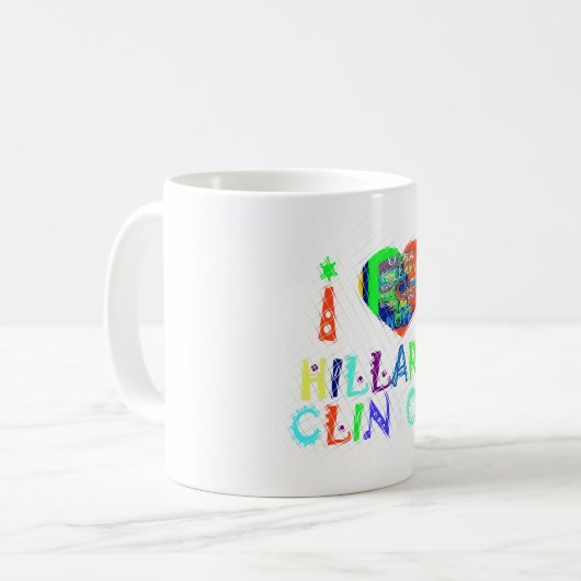 Hope Vote Blue Lovely Reflection Phantastisch Hill Kaffeetasse (Vorderseite Links)