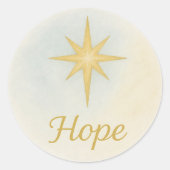 “Hope” Watercolor Christmas Sticker (Vorderseite)