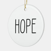 HOPE Weihnachtsfeiertage Keramik Ornament (Links)