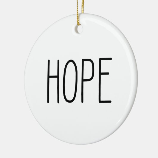 HOPE Weihnachtsfeiertage Keramik Ornament (Links)