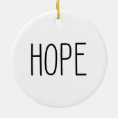 HOPE Weihnachtsfeiertage Keramik Ornament (Hinten)