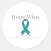 Hope Wins Addiction Awareness Sticker (Vorderseite)