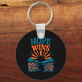 Hope Wins Romans 15_13 Sunrise Ocean Christian  Schlüsselanhänger (Vorderseite)