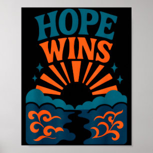 Hope Wins Römer 15_13 Sunrise Ocean Christlich Poster