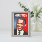 Hope Won - Barack Obama Postkarte (Stehend Vorderseite)