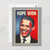 Hope Won - Barack Obama Postkarte (Vorne/Hinten)