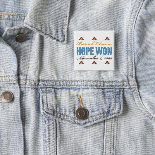 Hope Won Obama Button (Beispiel)