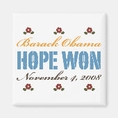 Hope Won Obama Magnet (Vorne)
