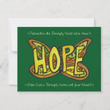 Hope Word Art Butterfly Wings Custom Einladungen