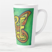 Hope Word Art Green Butterfly Wing Cup Latte Tasse (Rechts)