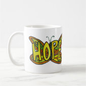 Hope Word Art Green Butterfly Wings Coffee Cup Kaffeetasse (Links)