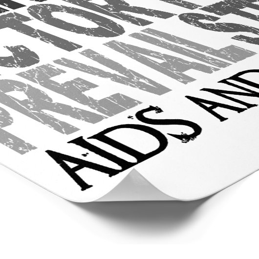 Hope Word Collage AIDS Poster (Ecke)