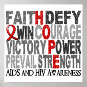 Hope Word Collage AIDS Poster (Vorne)