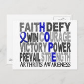 Hope Word Collage Arthritis Postkarte (Vorne/Hinten)