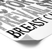 Hope Word Collage Brustkrebs Poster (Ecke)