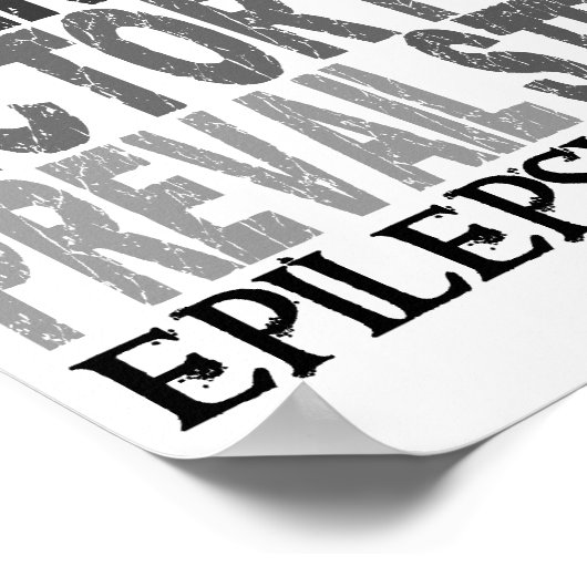 Hope Word Collage Epilepsy Poster (Ecke)