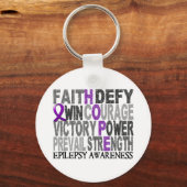 Hope Word Collage Epilepsy Schlüsselanhänger (Vorderseite)