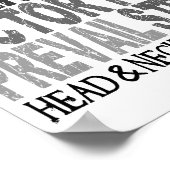 Hope Word Collage Head Neck Cancer Poster (Ecke)