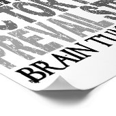 Hope Word Collage Hirntumor Poster (Ecke)