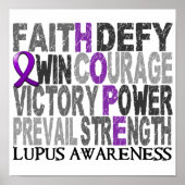 Hope Word Collage Lupus Poster (Vorne)