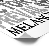 Hope Word Collage Melanoma Poster (Ecke)