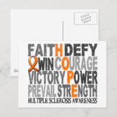 Hope Word Collage Multiple Sklerose Postkarte (Vorne/Hinten)