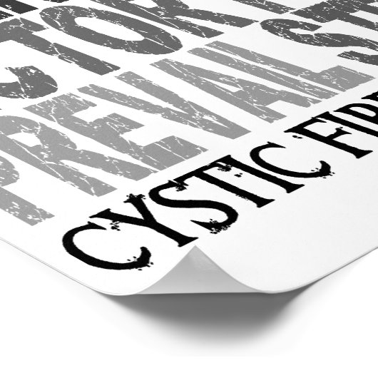 Hope Word Collage zystische Fibrose Poster (Ecke)