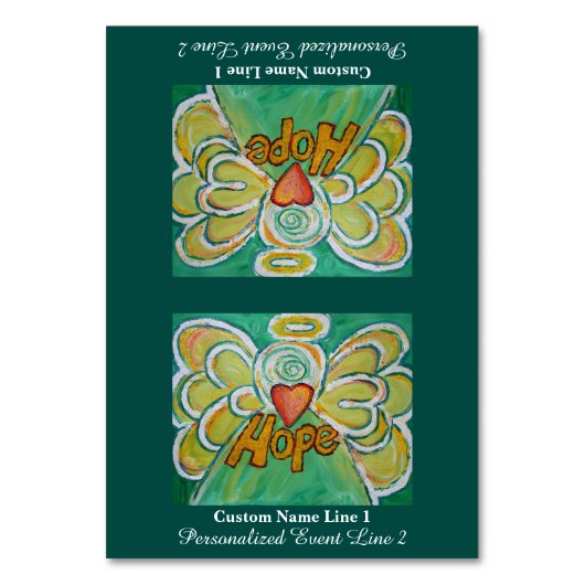 Hope Word Inspiration Engel Custom Table Zelte Tischnummer (Vorderseite)