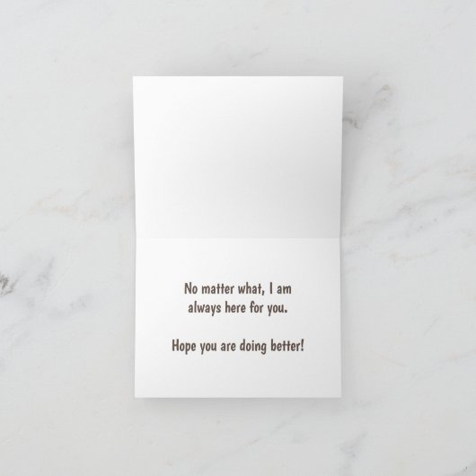 HOPE YOU ARE DOING BETTER DANKESKARTE (Innenseite)