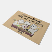 Hope You Brought Wine And Dog Treats Funny Quotes Fußmatte (Schrägansicht)
