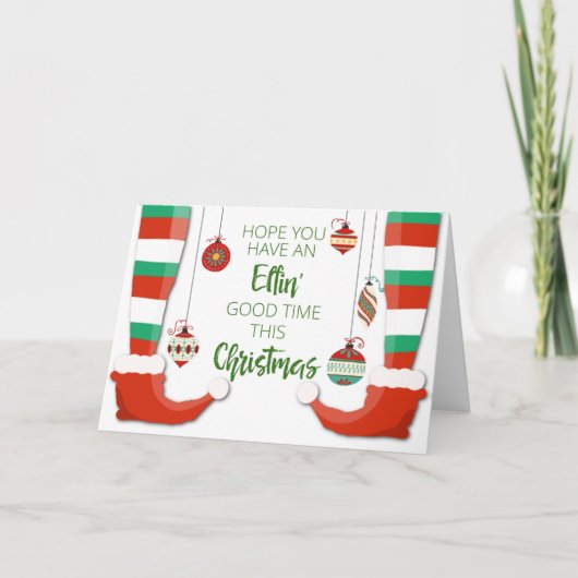 hope you have an elfin good time thimas karte (Vorderseite)