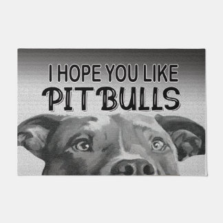 Hope You Like Pitbulls mat, Perfect Dog Gift Fußmatte