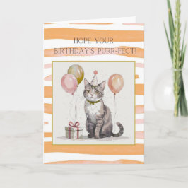 Hope Your Birthday’s Purr-fect Cat Birthday Card | Karte