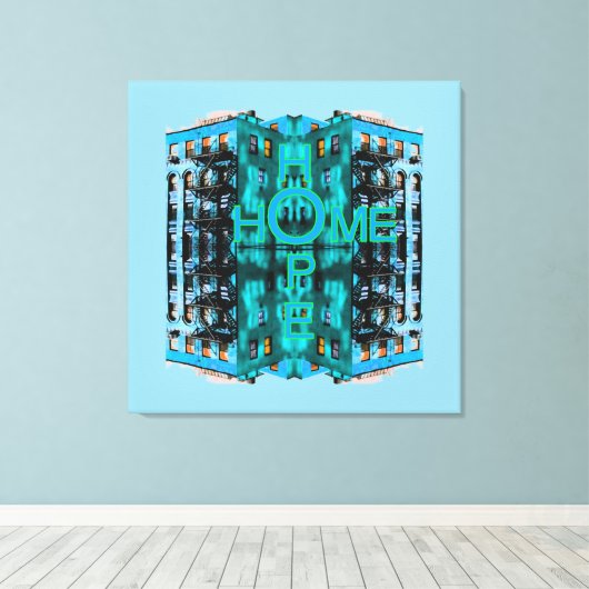 Hope Zuhause Leinwanddruck (Insitu (Holzboden))