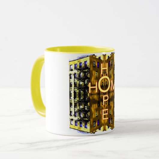 Hope Zuhause Tasse (Vorderseite Links)